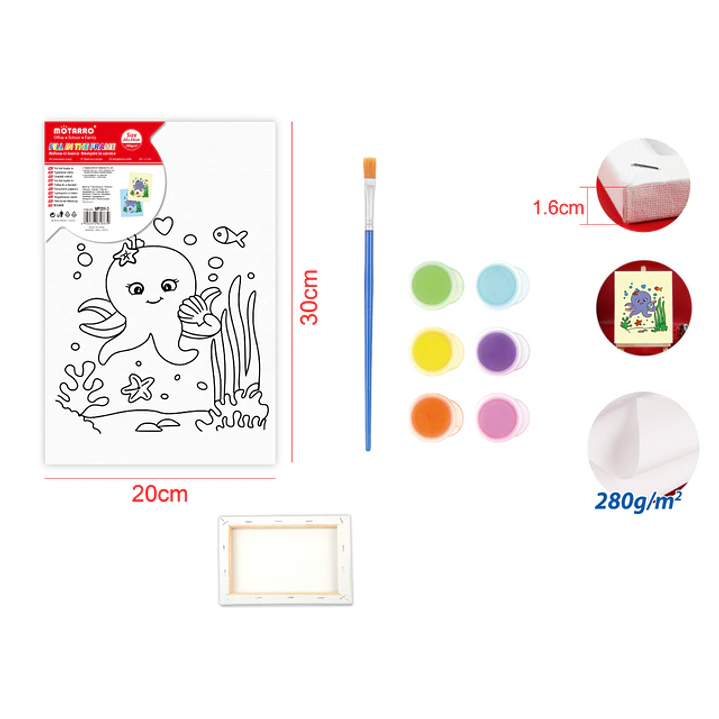 Bastidor Para Pintar Kids Pulpo20X30Cm 1