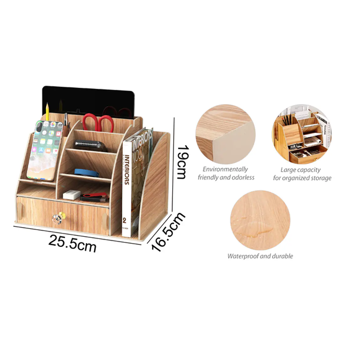 Organizador Multiuso De Madera 19X16.5X25.5Cm 1