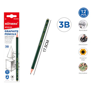Lapices Grafito 3B 17.5Cm 12 Unidades