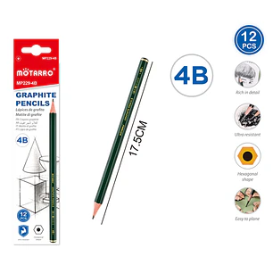 Lapices Grafito 4B 17.5Cm 12 Unidades