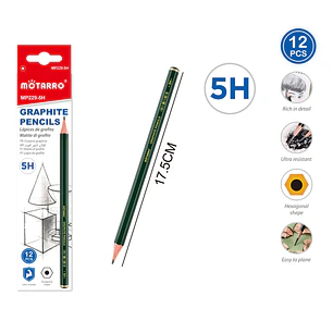 Lapices Grafito 5H 17.5Cm 12 Unidades