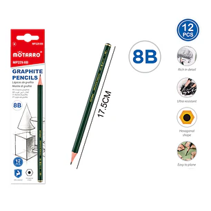 Lapices Grafito 8B 17.5Cm 12 Unidades