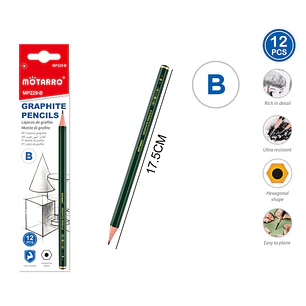 Lapices Grafito B 17.5Cm 12 Unidades