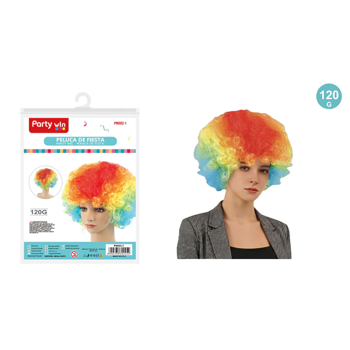 Peluca De Fiesta Arcoiris 120G 1