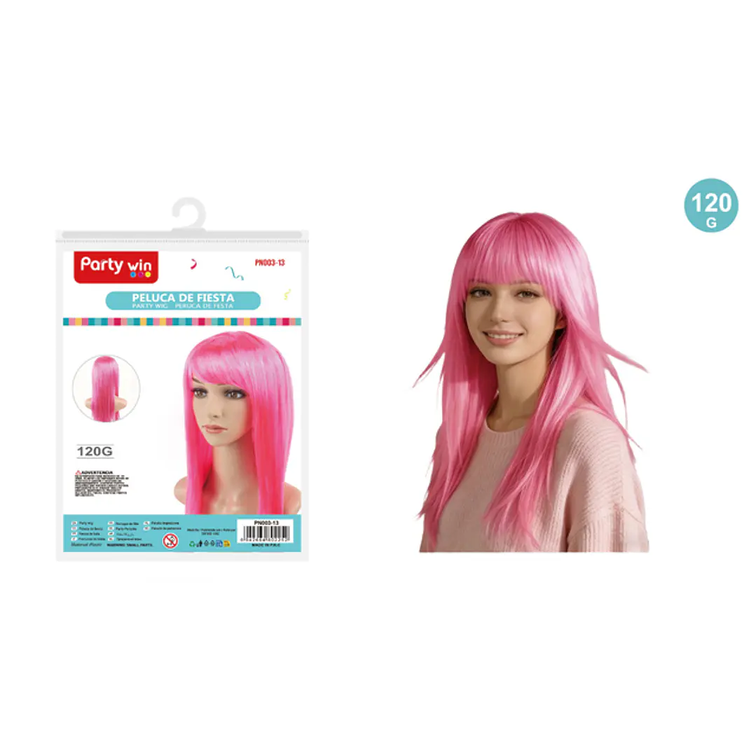 Peluca De Fiesta Liso Rojo 120G 1