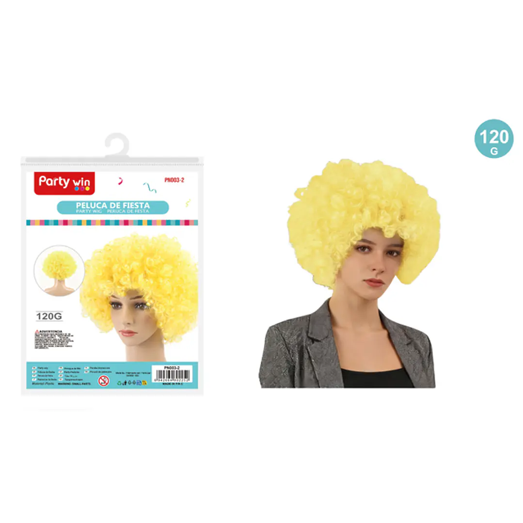 Peluca De Fiesta Amarillo 120G 1