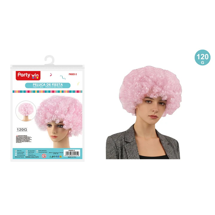 Peluca De Fiesta Rosado 120G 1