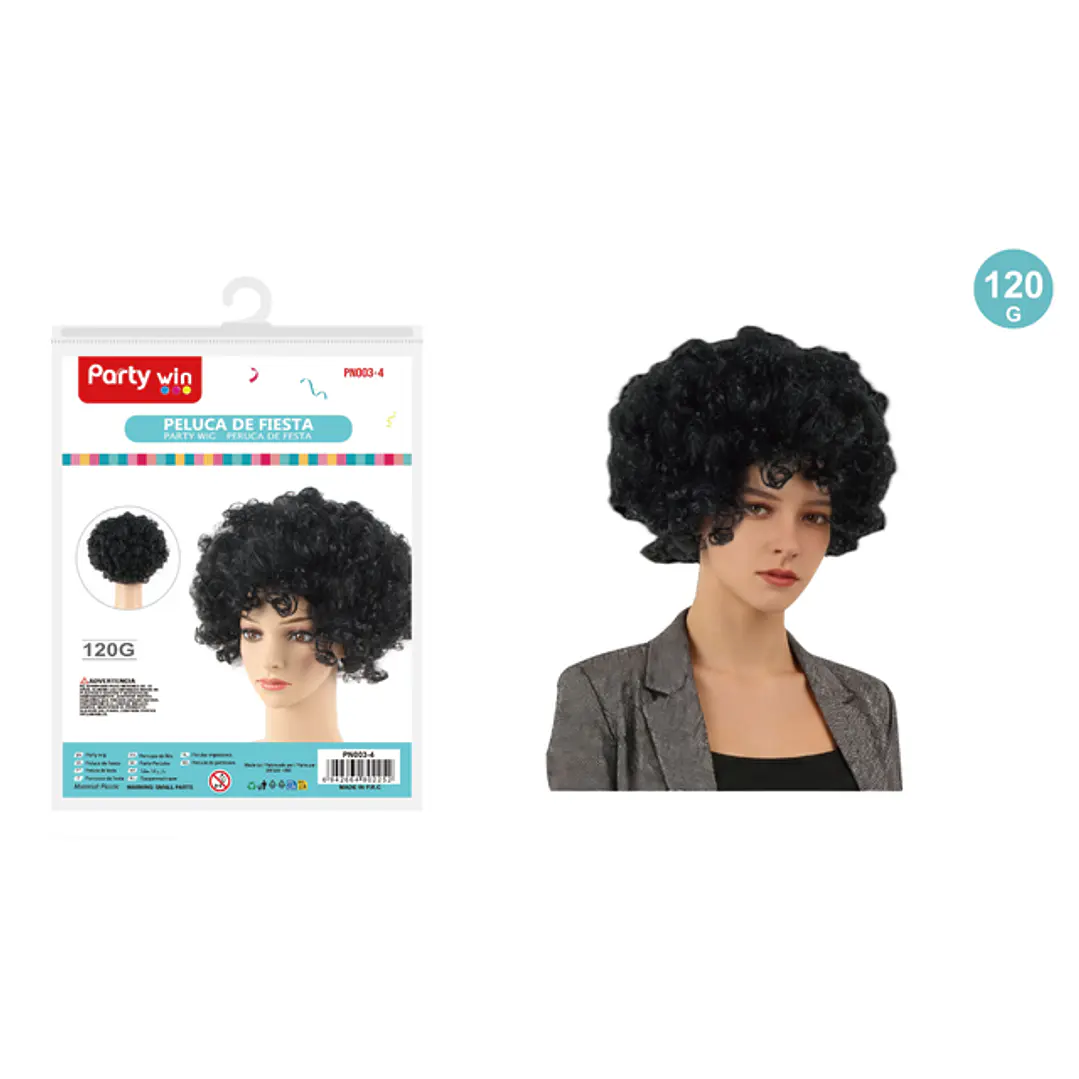 Peluca De Fiesta Negro 120G 1