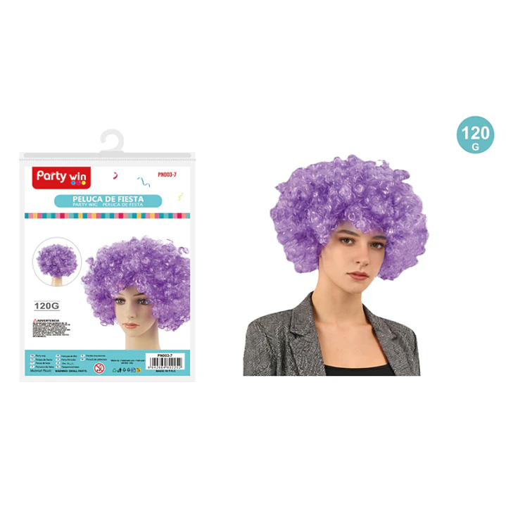 Peluca De Fiesta Morado 120G 1