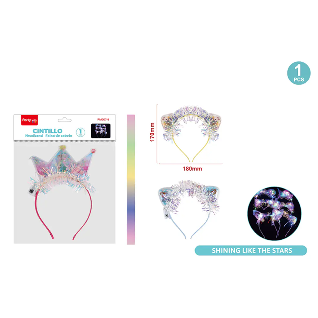 Cintillo Con Luz Glitter 1