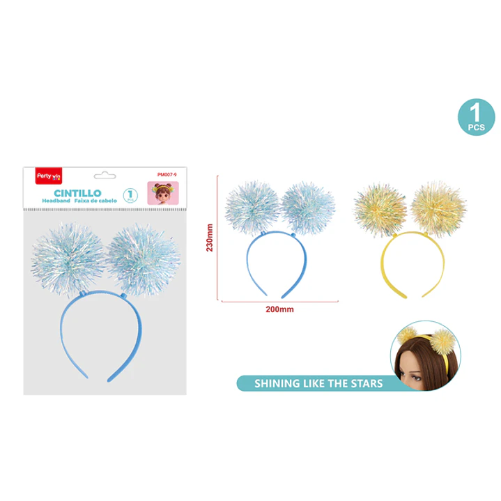 Cintillo Pompon Glitter 1