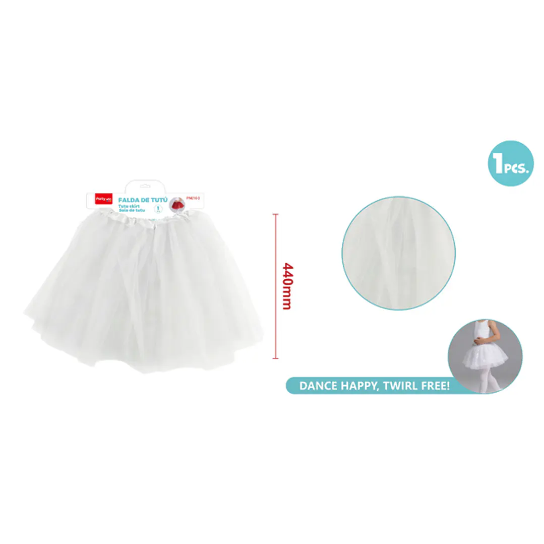 Falda Tutu 3 Capa Blanco 40Cm 1