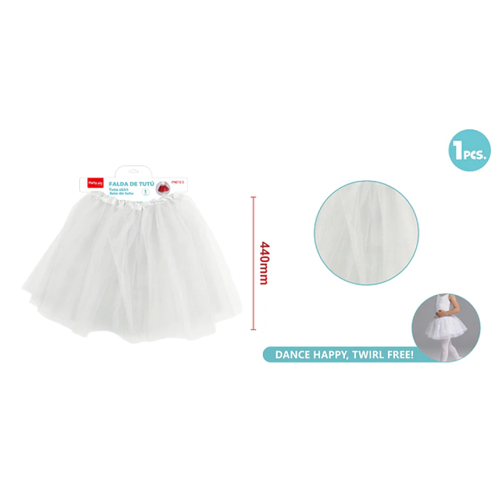 Falda Tutu 3 Capa Blanco 40Cm 1
