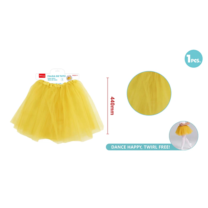 Falda Tutu 3 Capa Amarillo 40Cm 1