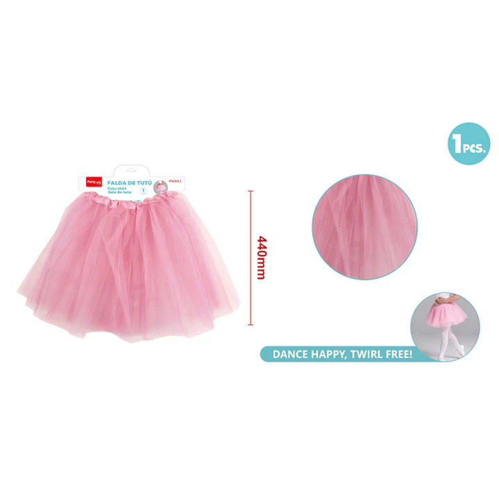 Falda Tutu 3 Capa Rosado 40Cm 1