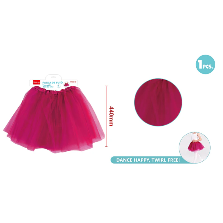 Falda Tutu 3 Capa Fucsia 40Cm 1