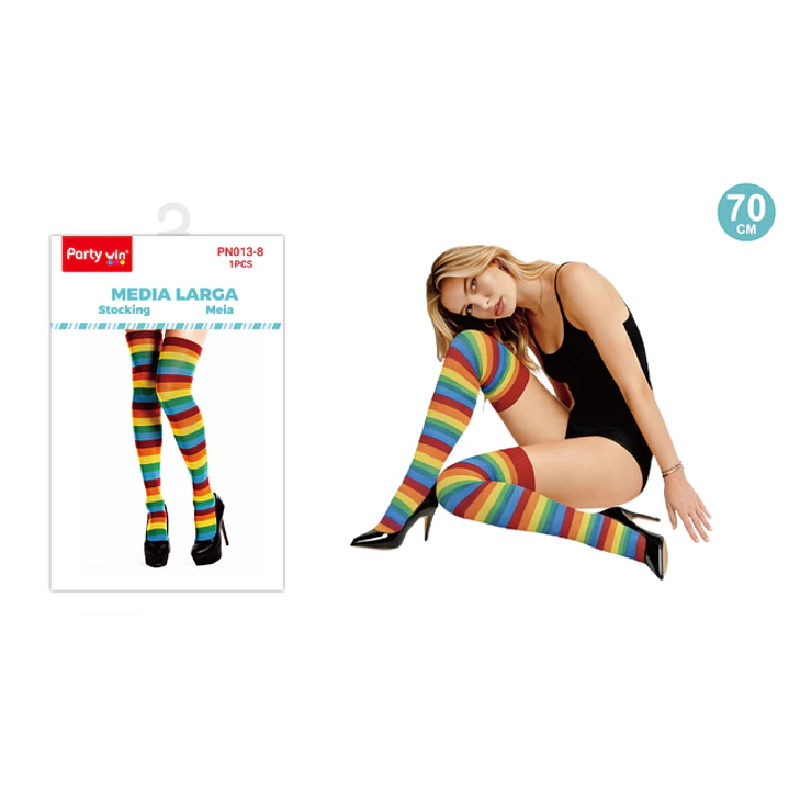Calcetas Media Larga Arcoiris 70Cm 1