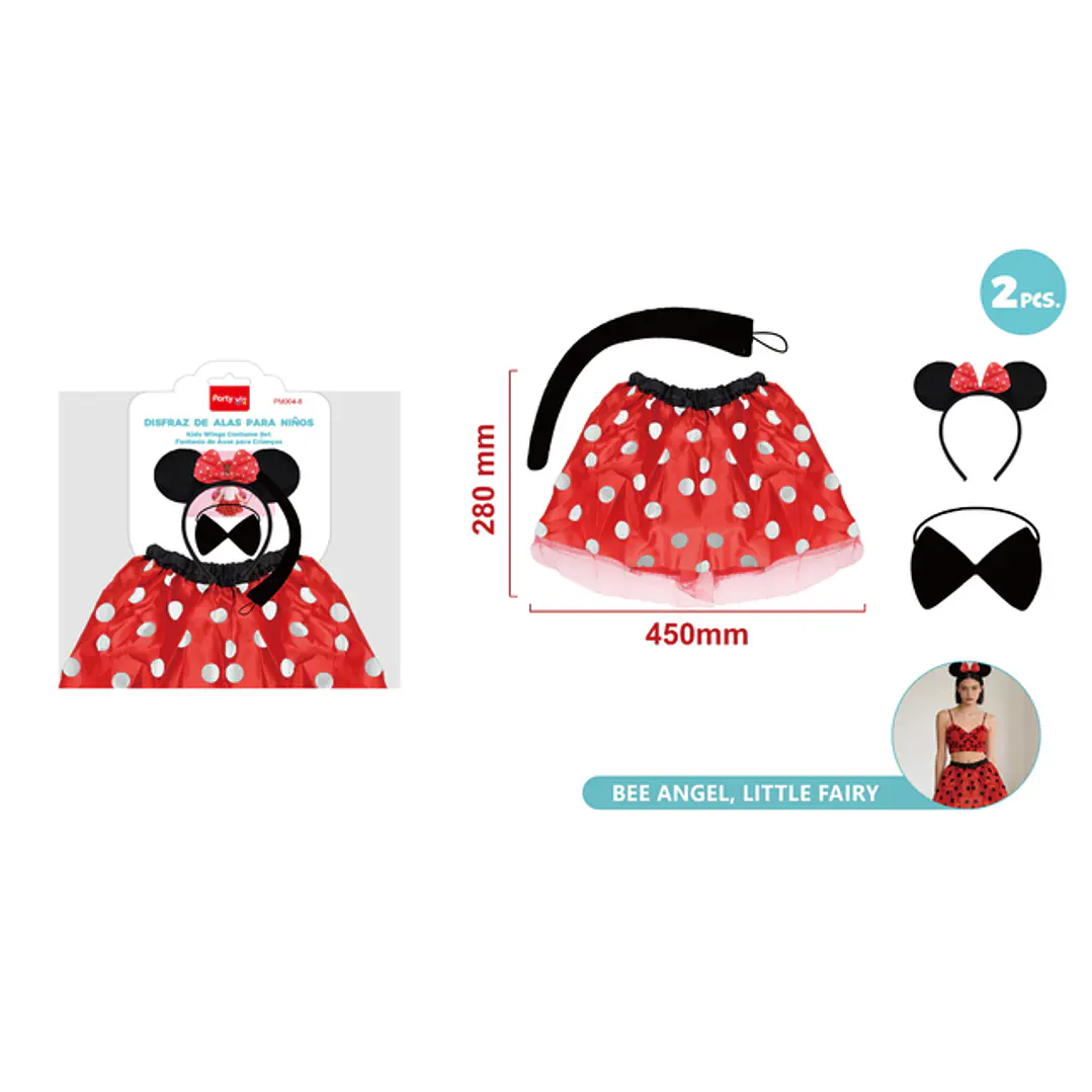 Set De Disfraz Tutu Minnie 4 Unidades 1