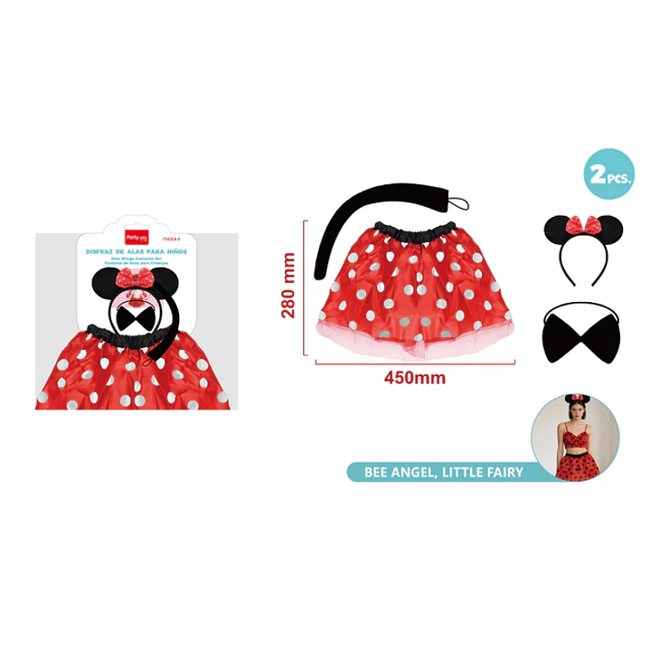 Set De Disfraz Tutu Minnie 4 Unidades 1