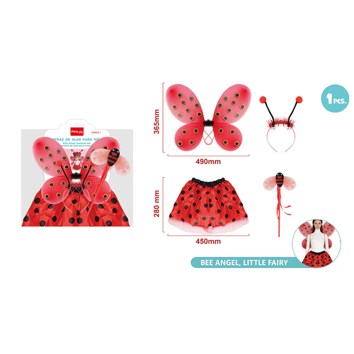 Set De Disfraz Escarabajos Rojo 4 Unidades 1