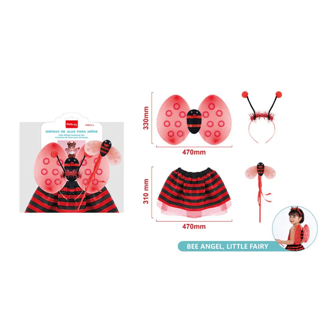 Set De Disfraz Escarabajos Rojo 4 Unidades 1