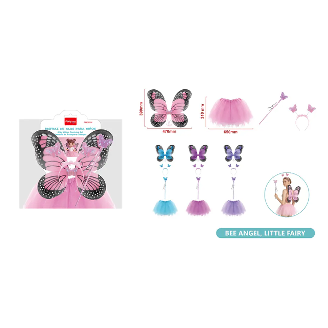 Set De Disfraz Mariposa Surtidos 4 Unidades 1