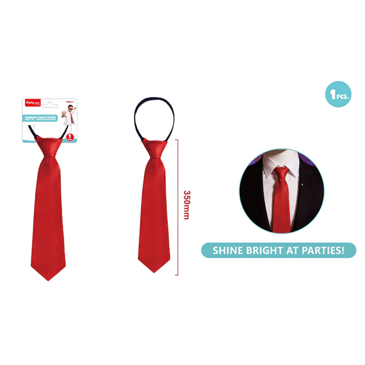 Corbata De Fiesta Rojo 35Cm 1