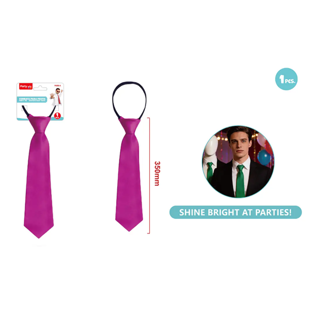 Corbata De Fiesta Fucsia 35Cm 1