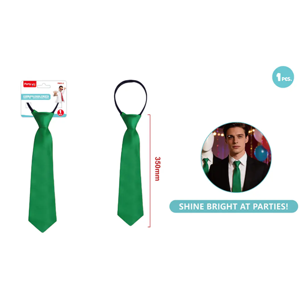 Corbata De Fiesta Verde 35Cm 1