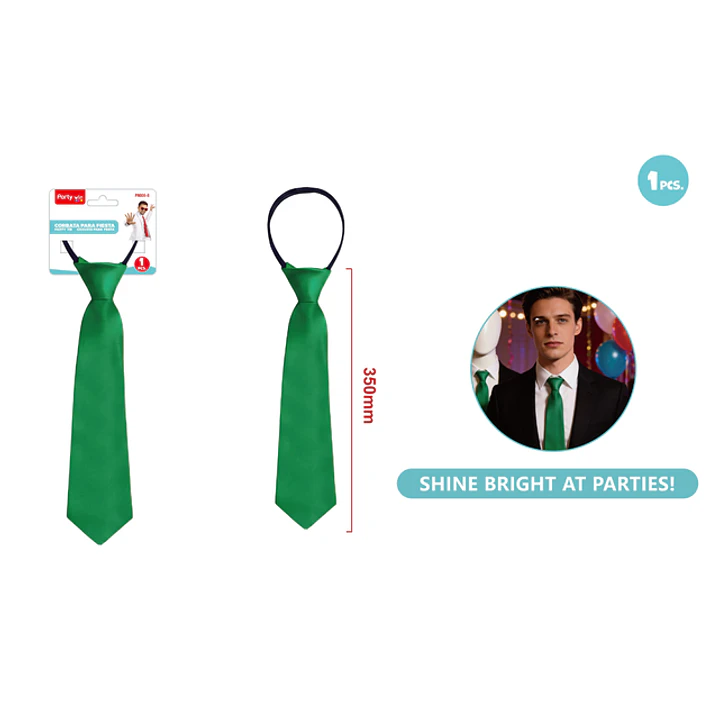Corbata De Fiesta Verde 35Cm 1