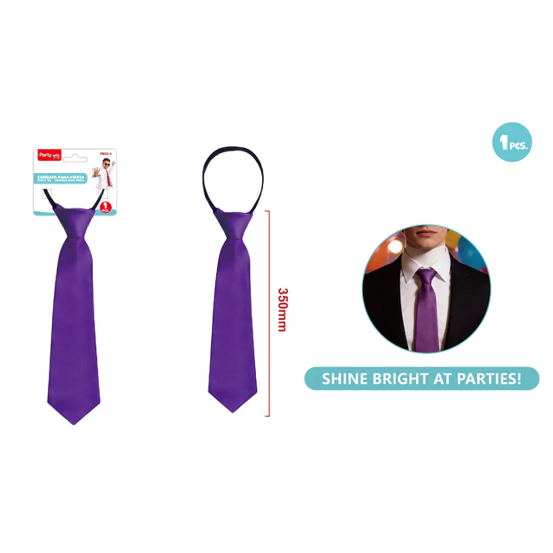 Corbata De Fiesta Morado 35Cm 1