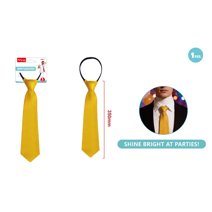 Corbata De Fiesta Amarillo 35Cm 1