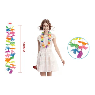 Collar De 24Flores Multicolor 51Cm