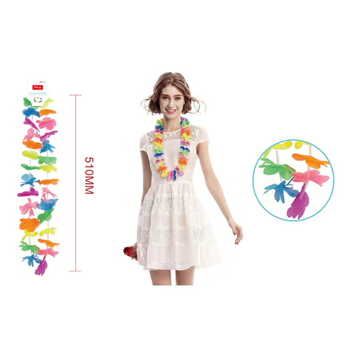Collar De 24Flores Multicolor 51Cm 1