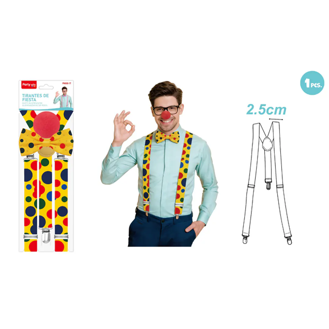 Set De Tirantes De Fiesta Payaso 1