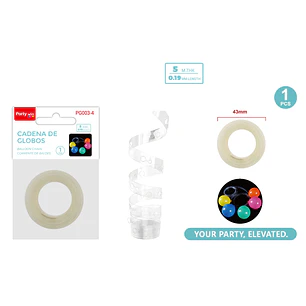 Cadena De Globos 5M 0.19Mm Grosor