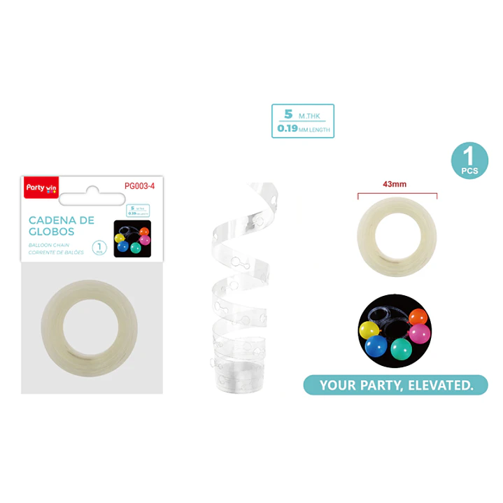 Cadena De Globos 5M 0.19Mm Grosor 1
