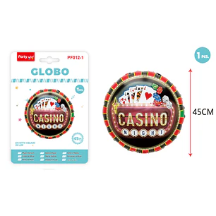 Globo Metalizado Casino 45Cm