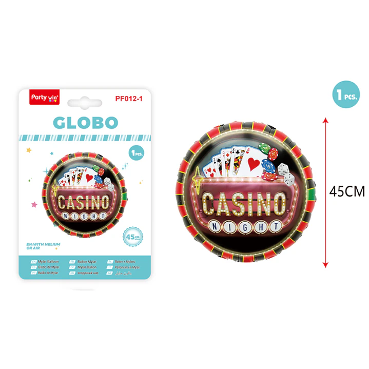 Globo Metal Casino 45Cm 1