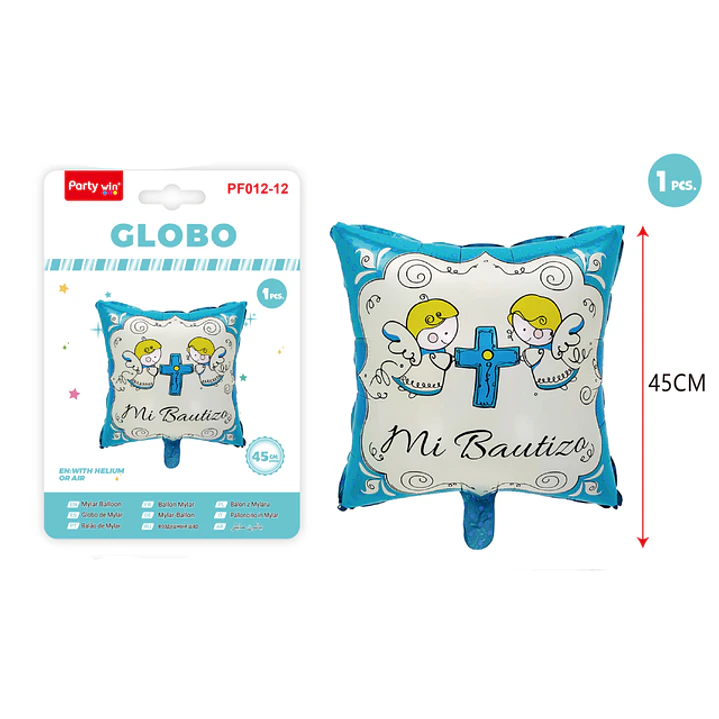 Globo Metal Mi Bautizo Niño 45Cm 1