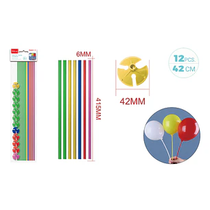 Varillas De Globo Surtidos 42Cm 12 Unidades