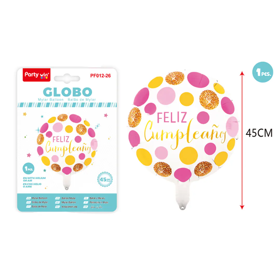 Globo Metal F.Cumple Globos 45Cm 1