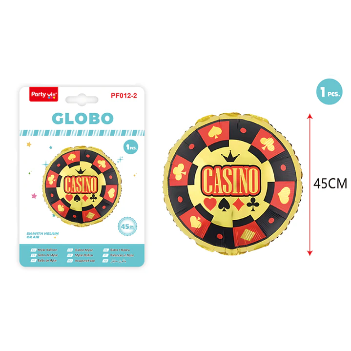 Globo Metal Casino 45Cm 1