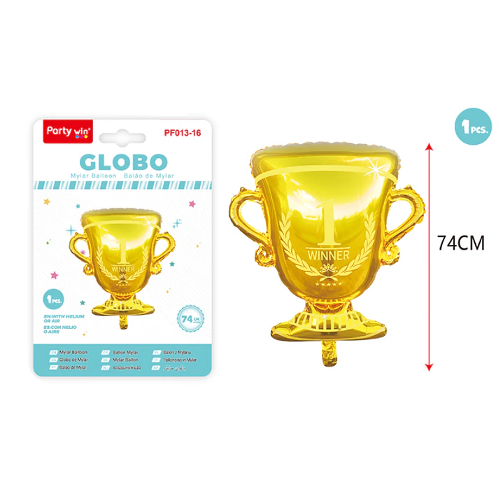 Globo Metal Copa Dorado 74Cm 1