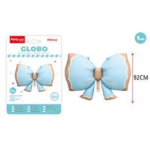 Globo Metalizado Lazo Azul 92Cm
