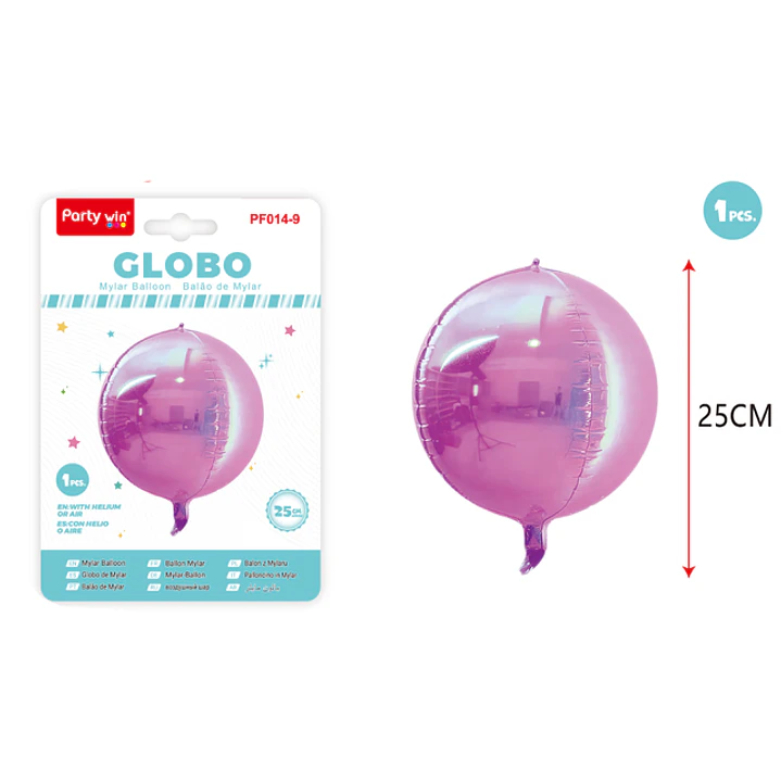 Globo Metal Tornasol 4D Morado 25Cm 1