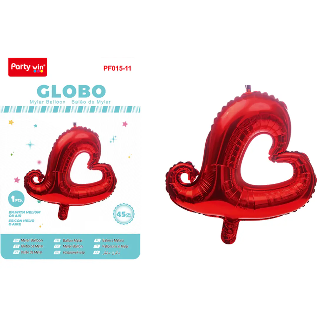 Globo Metal Corazon Ahuecar 45Cm 1