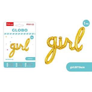 Globo Metalizado Girl Dorado
