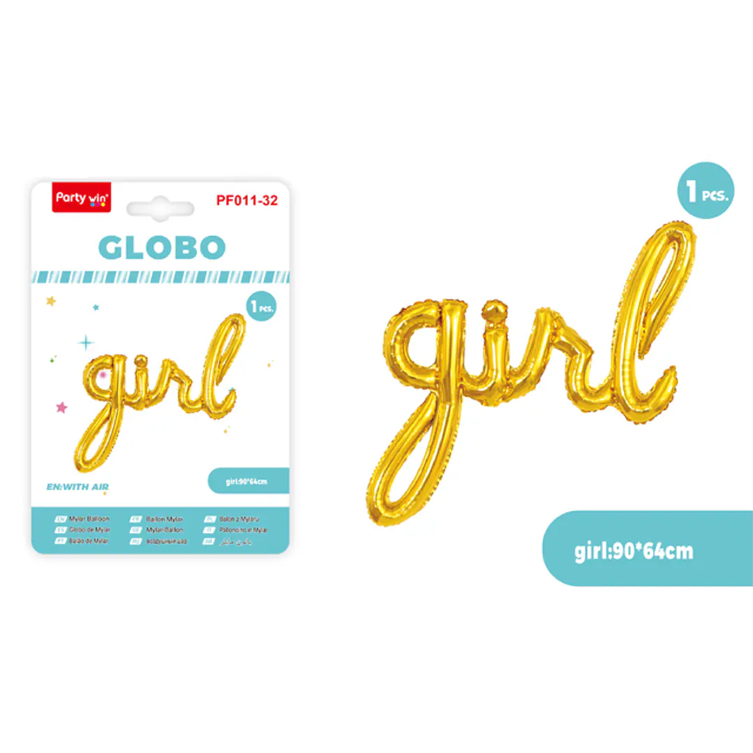 Globo Metal Girl Dorado 1