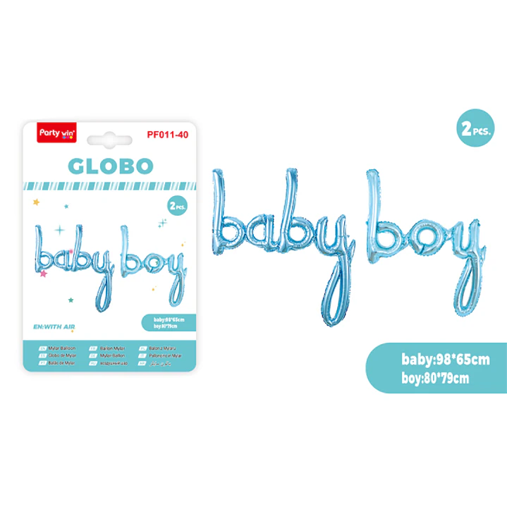 Globos Metal Baby Boy Azul 2 Unidades 1